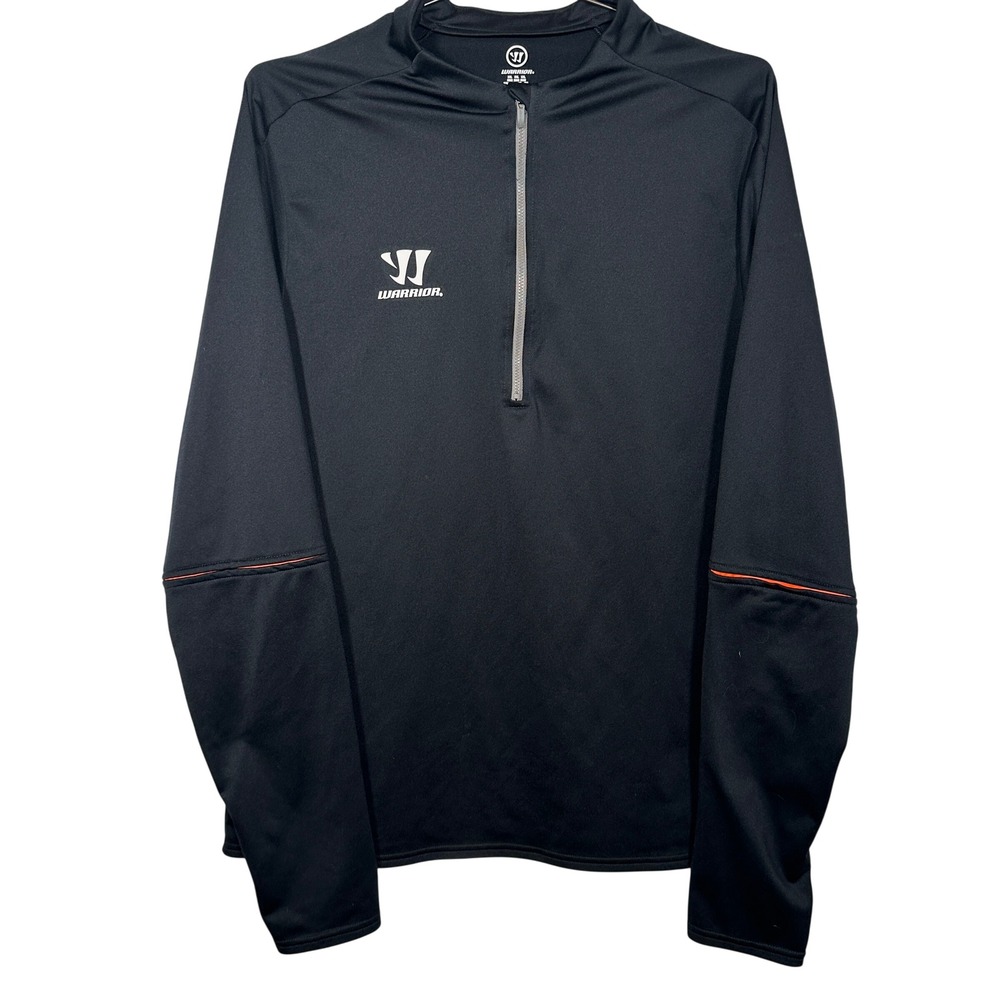 Warrior Mens XXL Black Quarter Zip Performance Pullover Long Sleeve Athletic Top